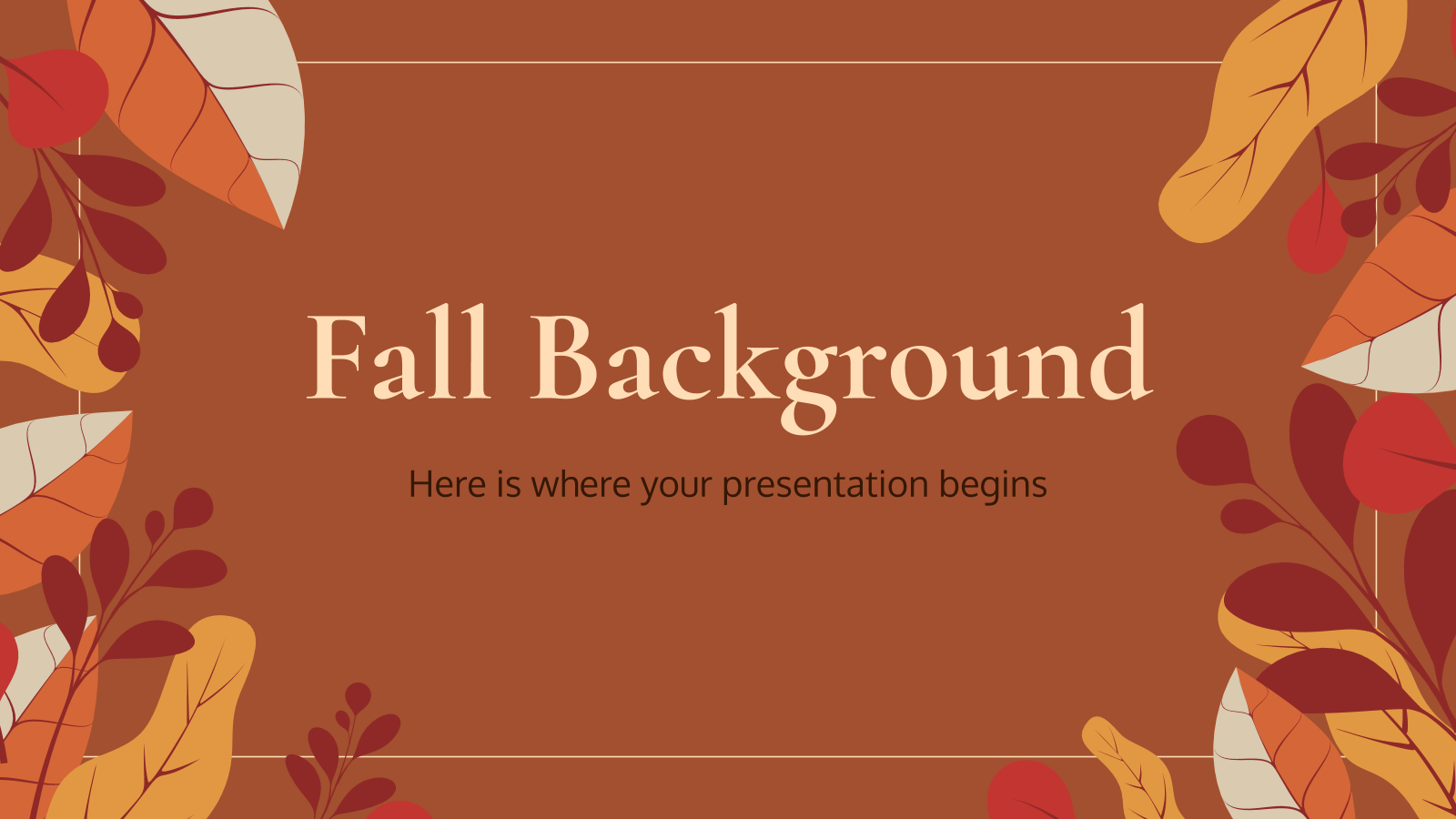秋季背景和PowerPoint模板